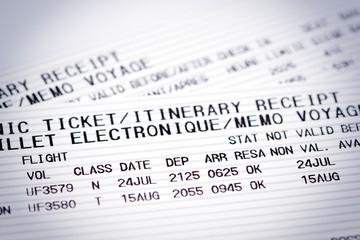 Attestation de billet d’avion